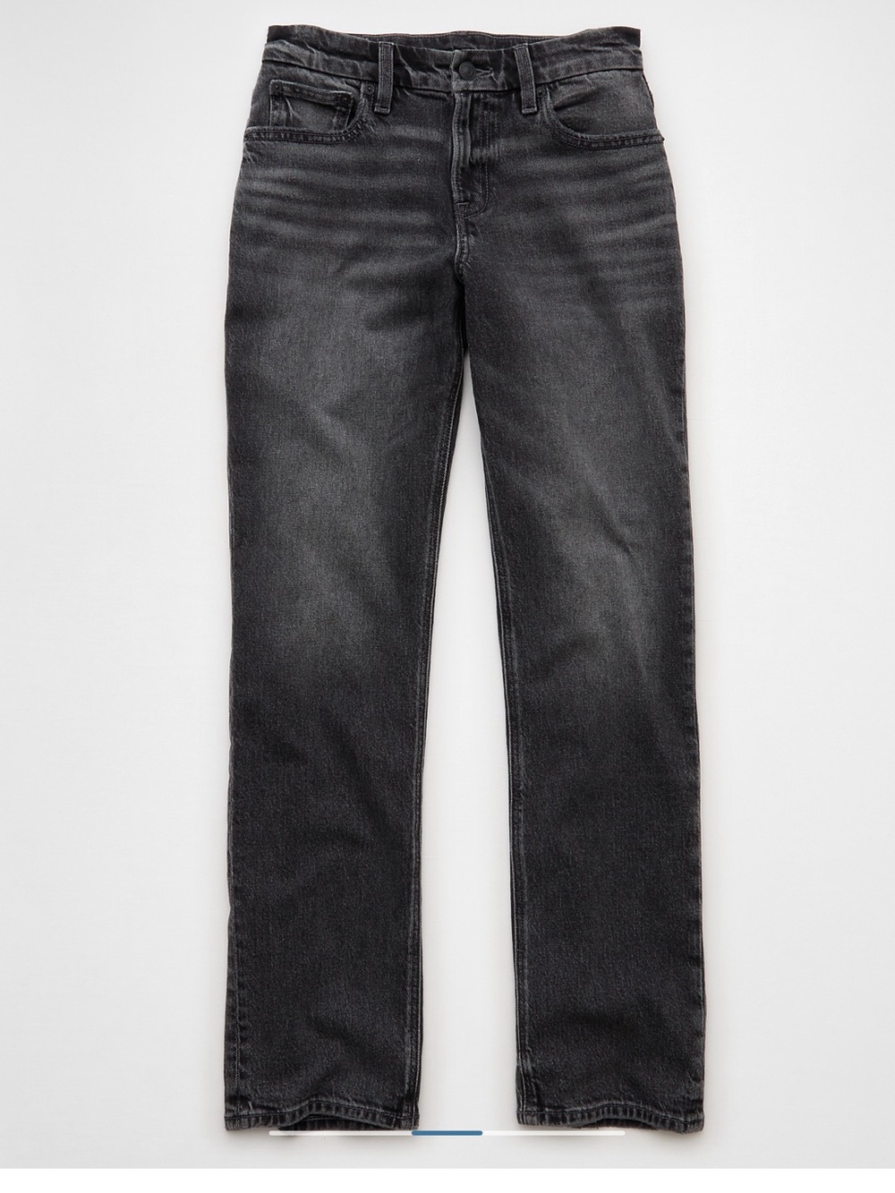 American Eagle Outfitters Women's Black Washed Straight Leg Jeans